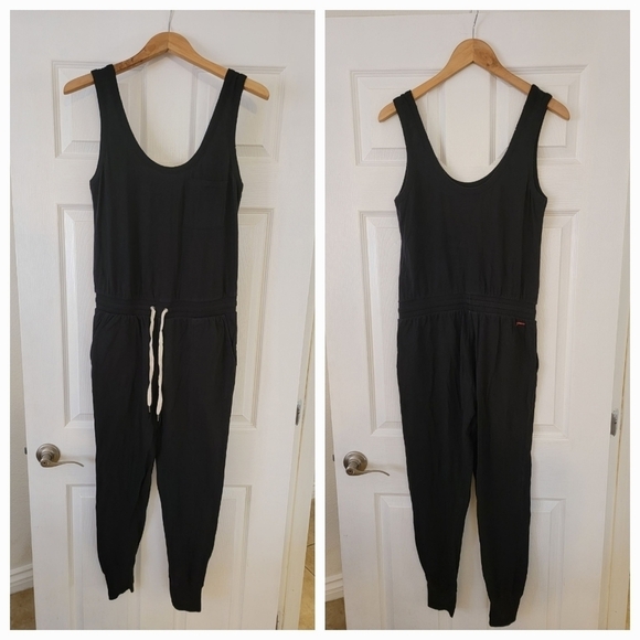 N: Philanthropy Sz S World Jumpsuit Drawstring Waist Distressed Joggers - Picture 3 of 14